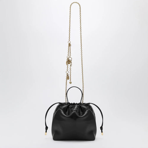 Chloé Small Icons shoulder bag with chain in lambskin black
