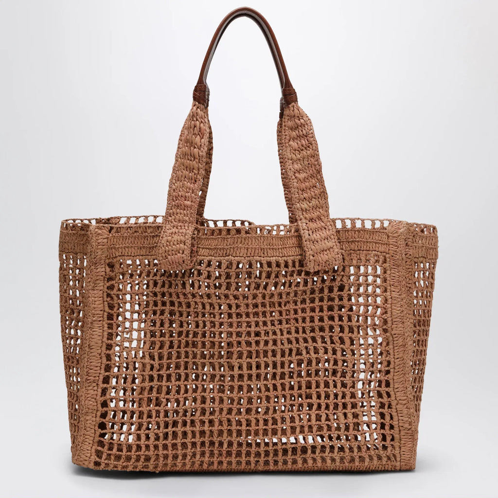 Chloé East-West Summer Banana Tote Bag Summery Beige in Raffia