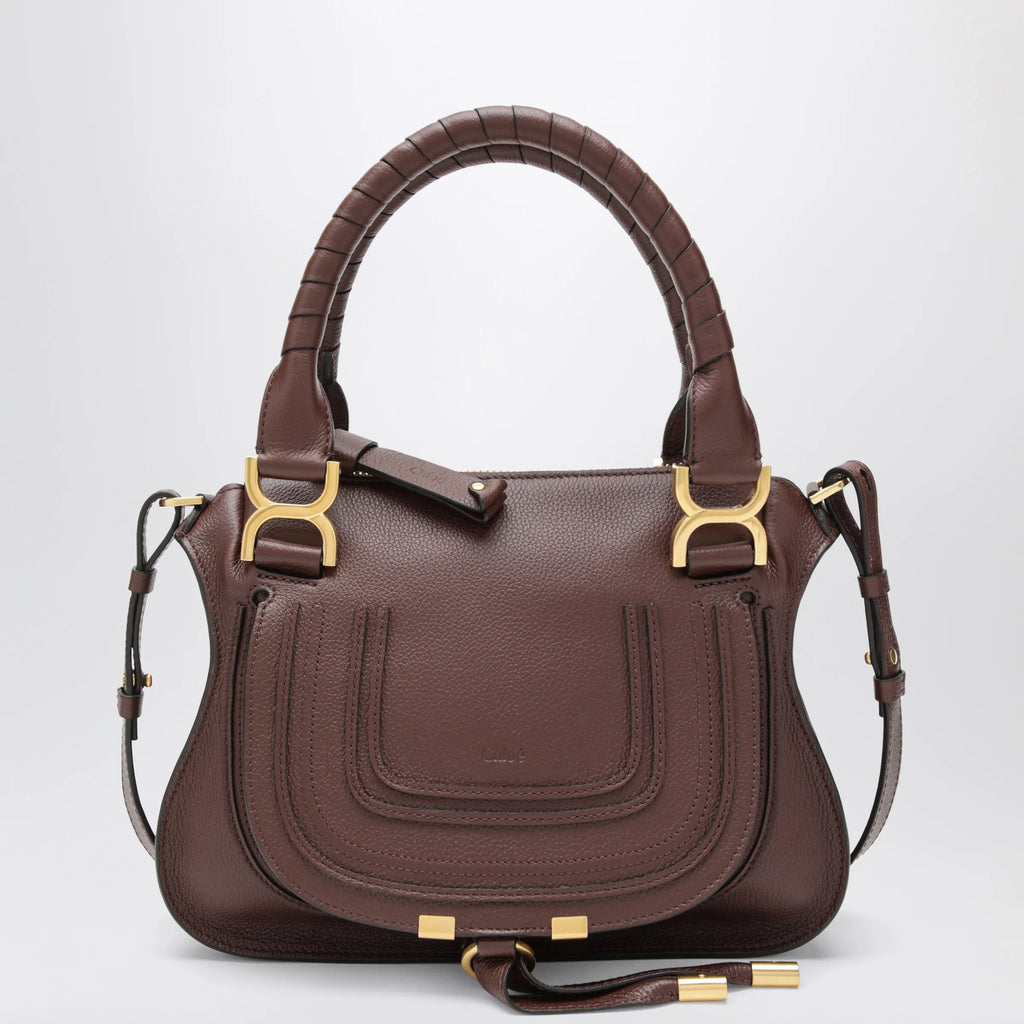 Chloé Small brown Marcie handbag in leather
