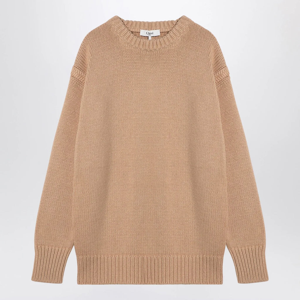 Chloé Nude cashmere and cotton oversize jumper