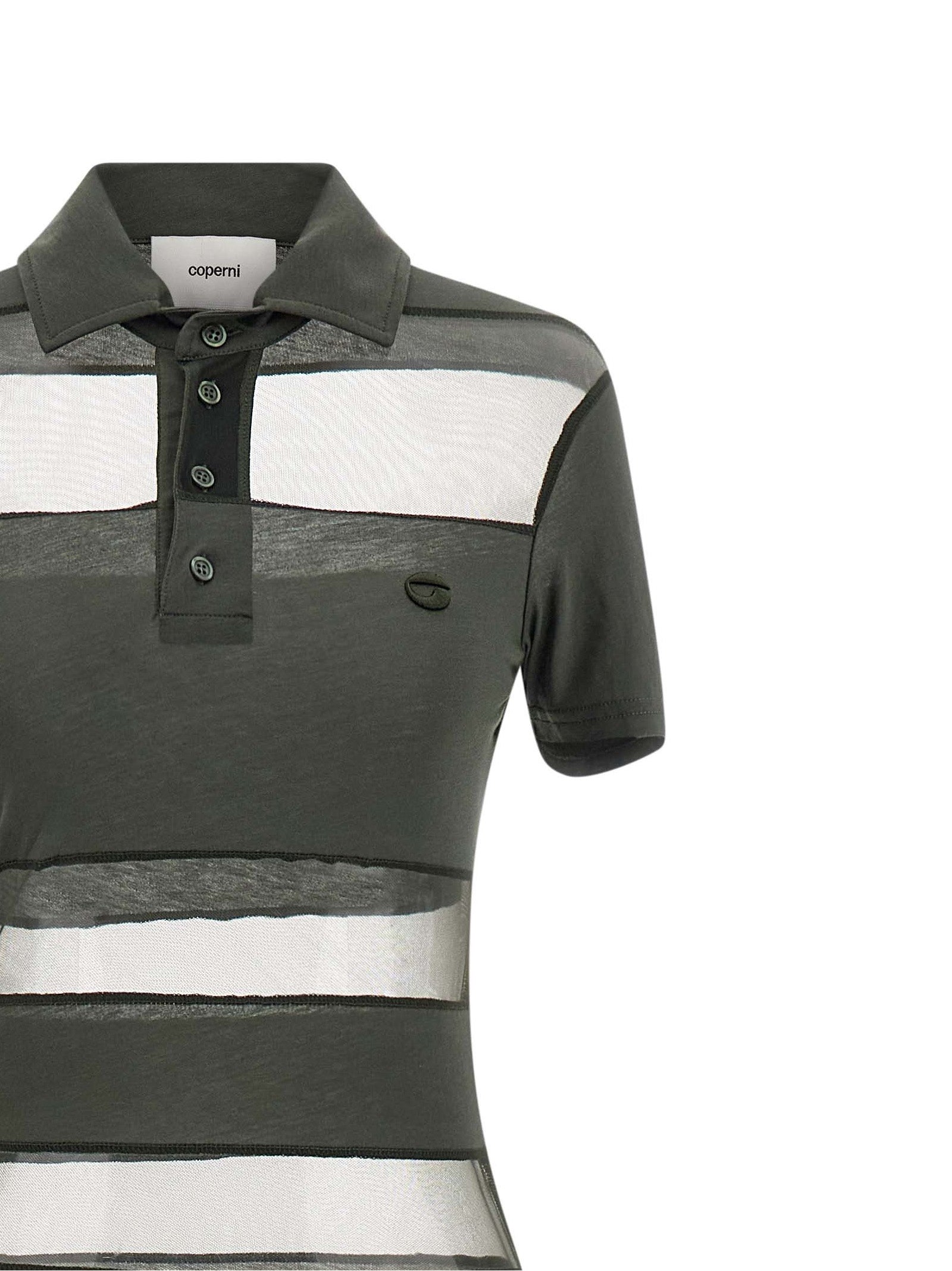 فستان بولو شيفون مخطط من Coperni