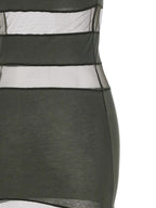 Coperni Striped Sheer Polo Dress