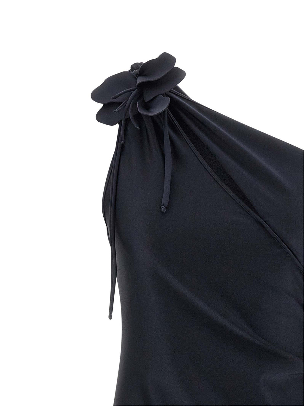 فستان قصير غير متماثل بتصميم زهور من Coperni