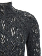 Ermanno Scervino Crystal Braid Sweater