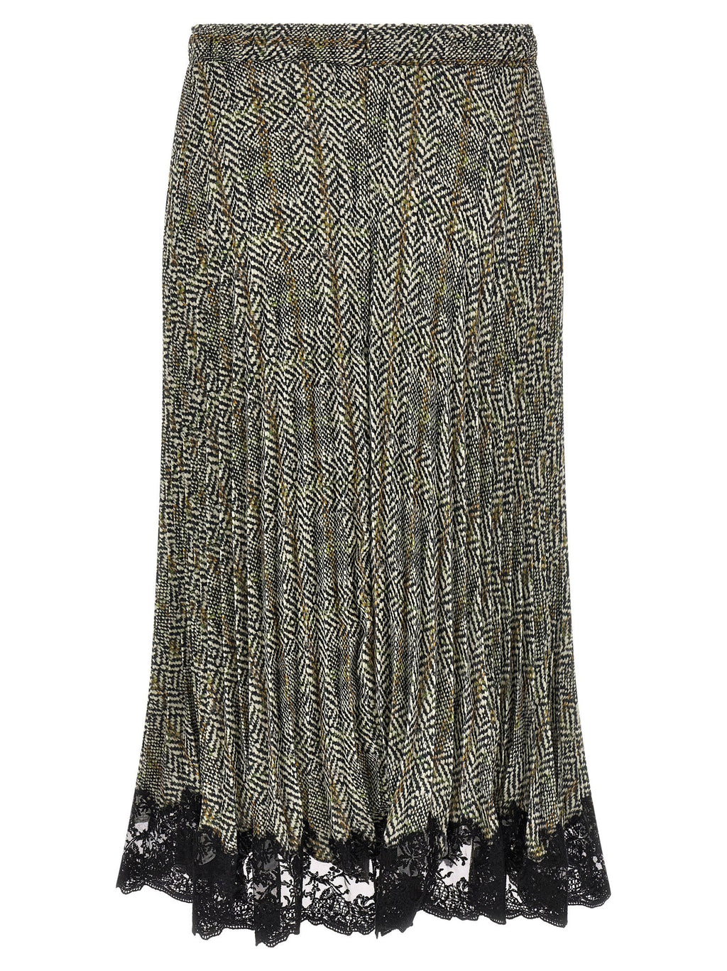 Ermanno Scervino Pleated Skirt With Lace