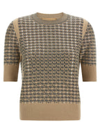 Ermanno Scervino Check Knit With Crystals