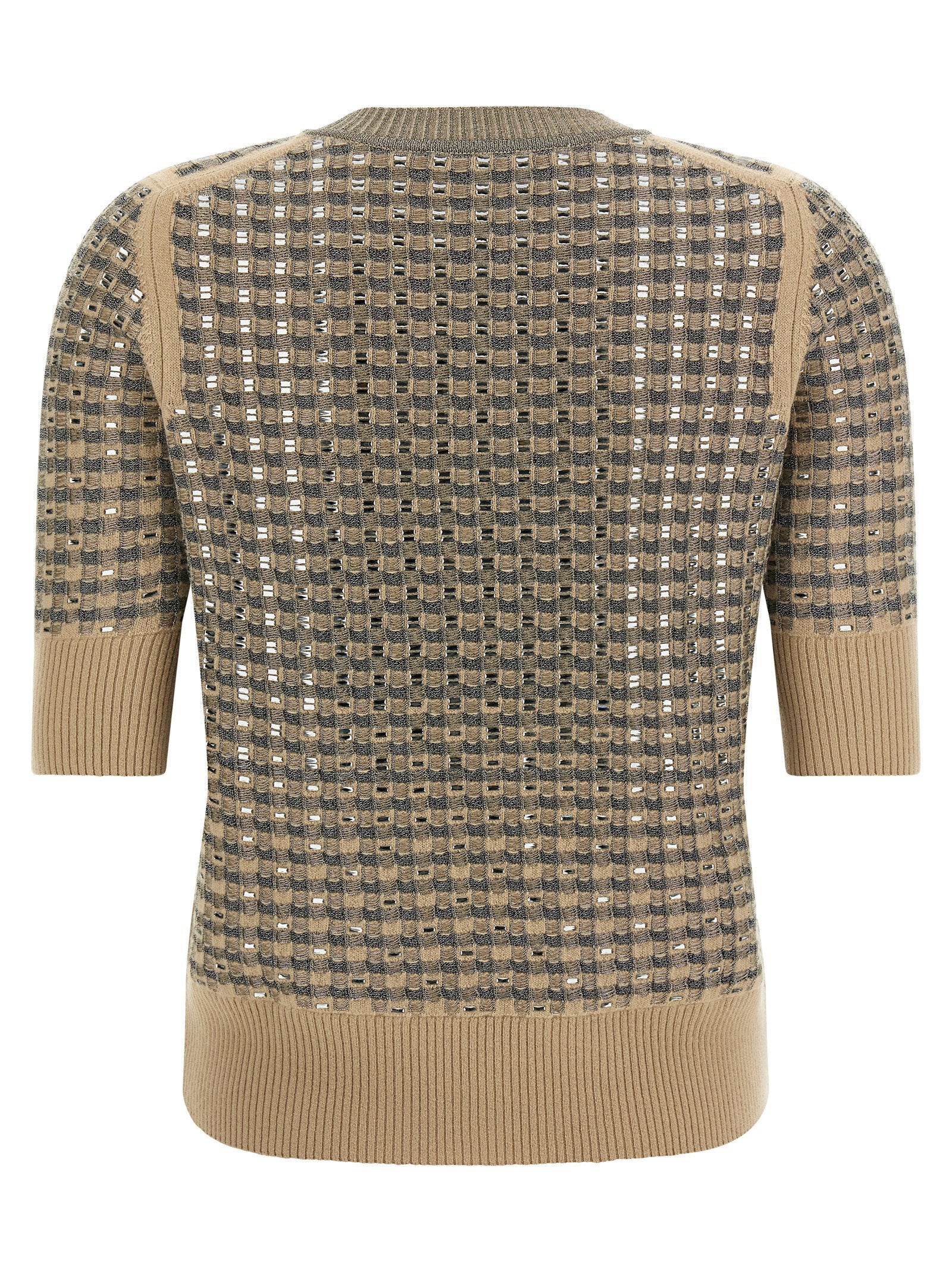 Ermanno Scervino Check Knit With Crystals