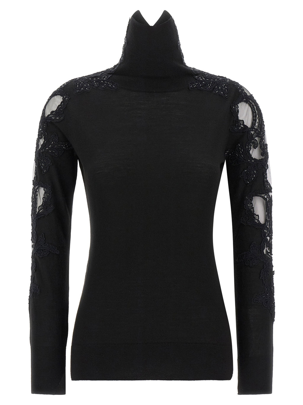 Ermanno Scervino High Neck With Lace Inserts
