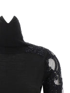 Ermanno Scervino High Neck With Lace Inserts