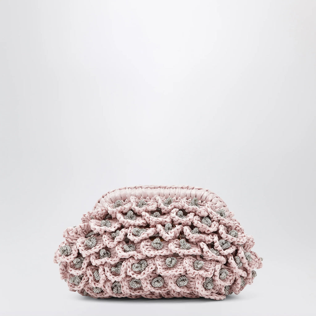 Hibourama Pink Diana pouch with crystals