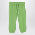 Acne Studios Green jogging trousers with small logo patch