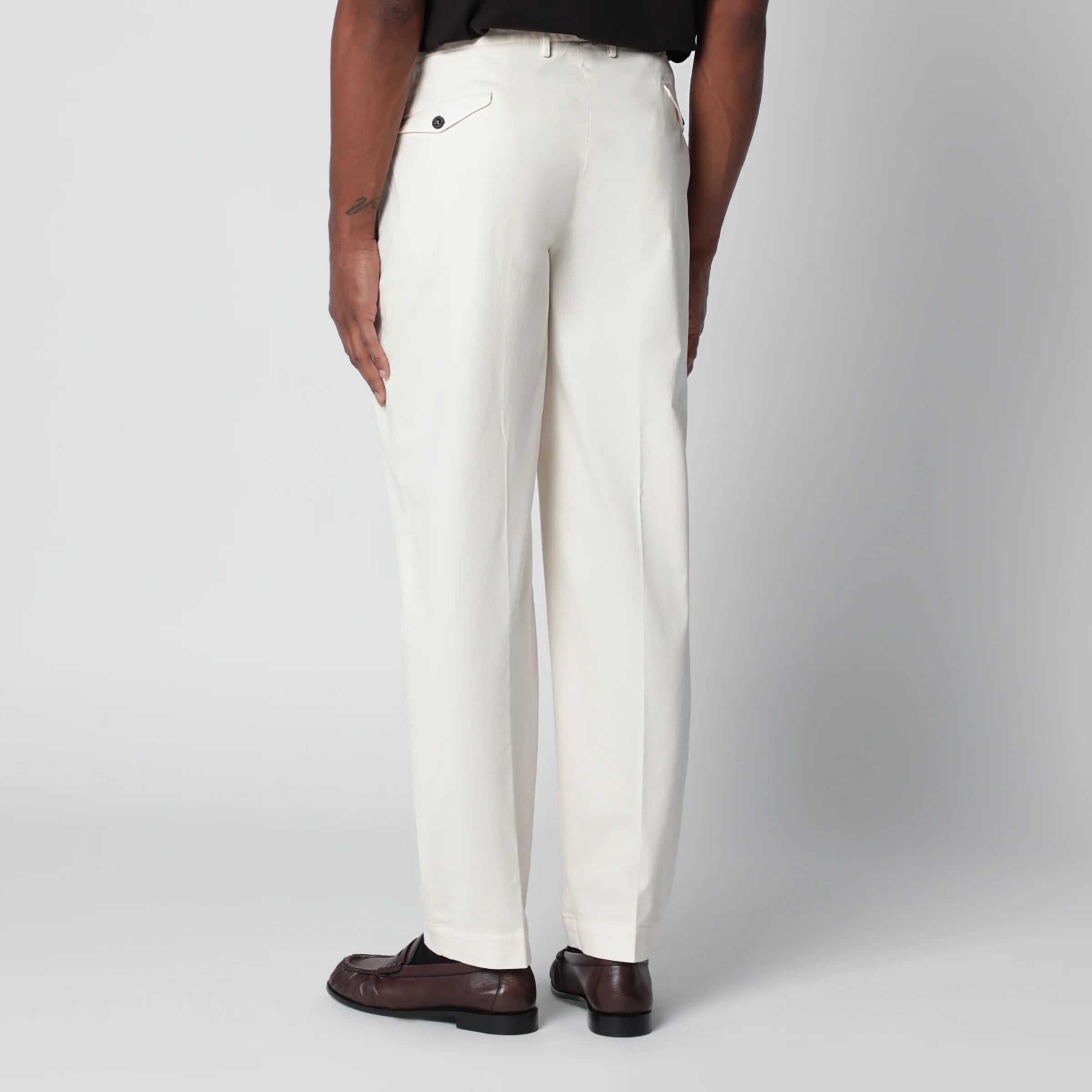 Santaniello White trousers in cotton