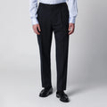 Santaniello Blue trousers in wool blend