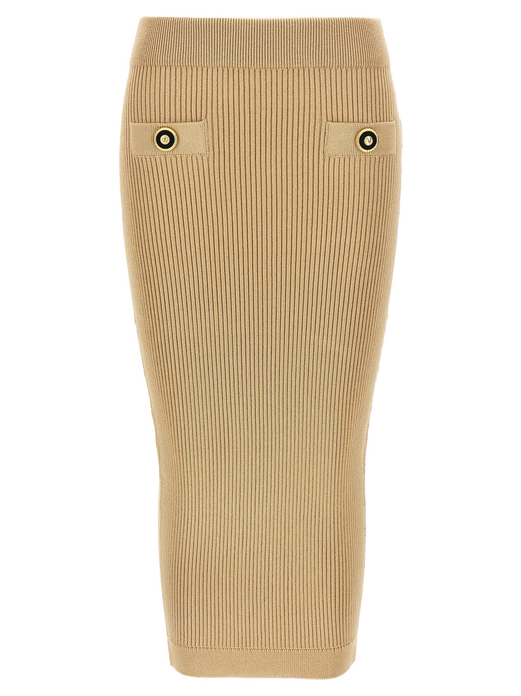 Balmain Ribbed Midi Skirt