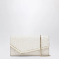 Jimmy Choo Emmie Pouch With Light Gold Micro-Glitter