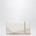 Jimmy Choo Emmie Pouch With Light Gold Micro-Glitter
