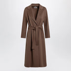 S Max Mara Brown midi coat in wool drap