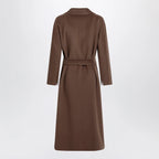 S Max Mara Brown midi coat in wool drap