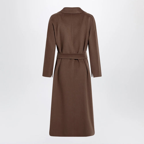 S Max Mara Brown midi coat in wool drap