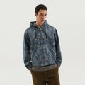 1989 STUDIO Denim marbled zip hoodie