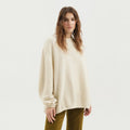 1989 STUDIO White ribbed sweater with slits