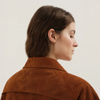 1989 STUDIO Brown corduroy leather Mackintosh coat