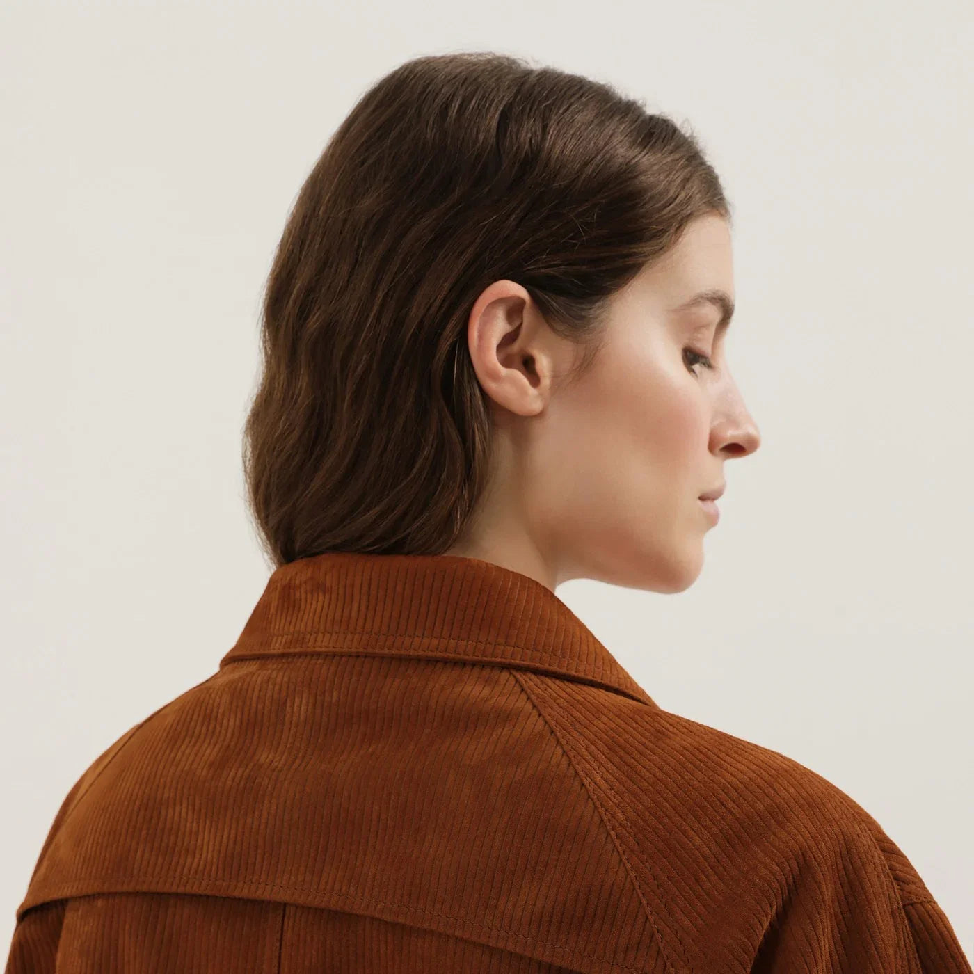 1989 STUDIO Brown corduroy leather Mackintosh coat