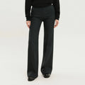 1989 STUDIO High-waisted dark green bell-bottom pants