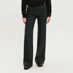 1989 STUDIO High-waisted dark green bell-bottom pants
