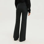 1989 STUDIO High-waisted dark green bell-bottom pants
