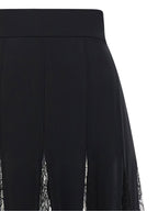 Dolce & Gabbana Charmeuse Skirt With Lace