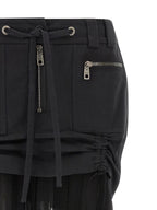 Dolce & Gabbana Twill And Chiffon Skirt
