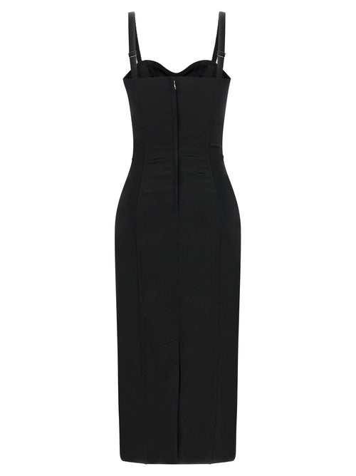 Dolce & Gabbana Black Sicily Bra Corset Dress