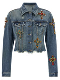 Dolce & Gabbana Cross Denim Jacket