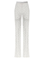 Alessandra Rich Rhinestone Lace Leggings