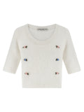 Alessandra Rich Carded Mohair Sweater