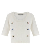 Alessandra Rich Carded Mohair Sweater