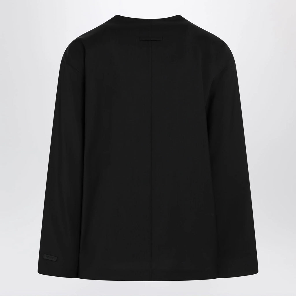 Fear of God Black wool jacket with shawl collar