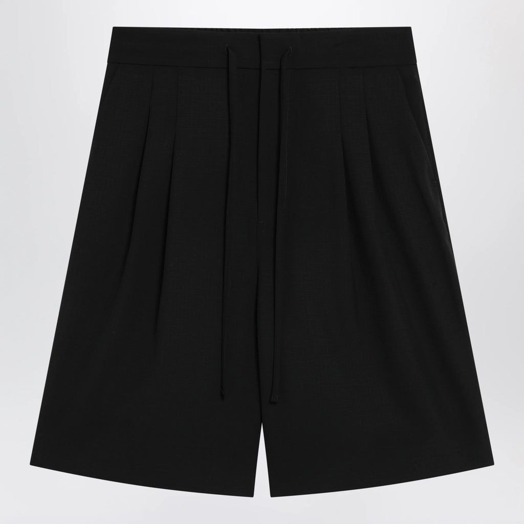 Fear of God Black baggy wool Bermuda shorts