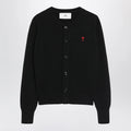 Ami Paris Ami De Coeur cardigan in black wool