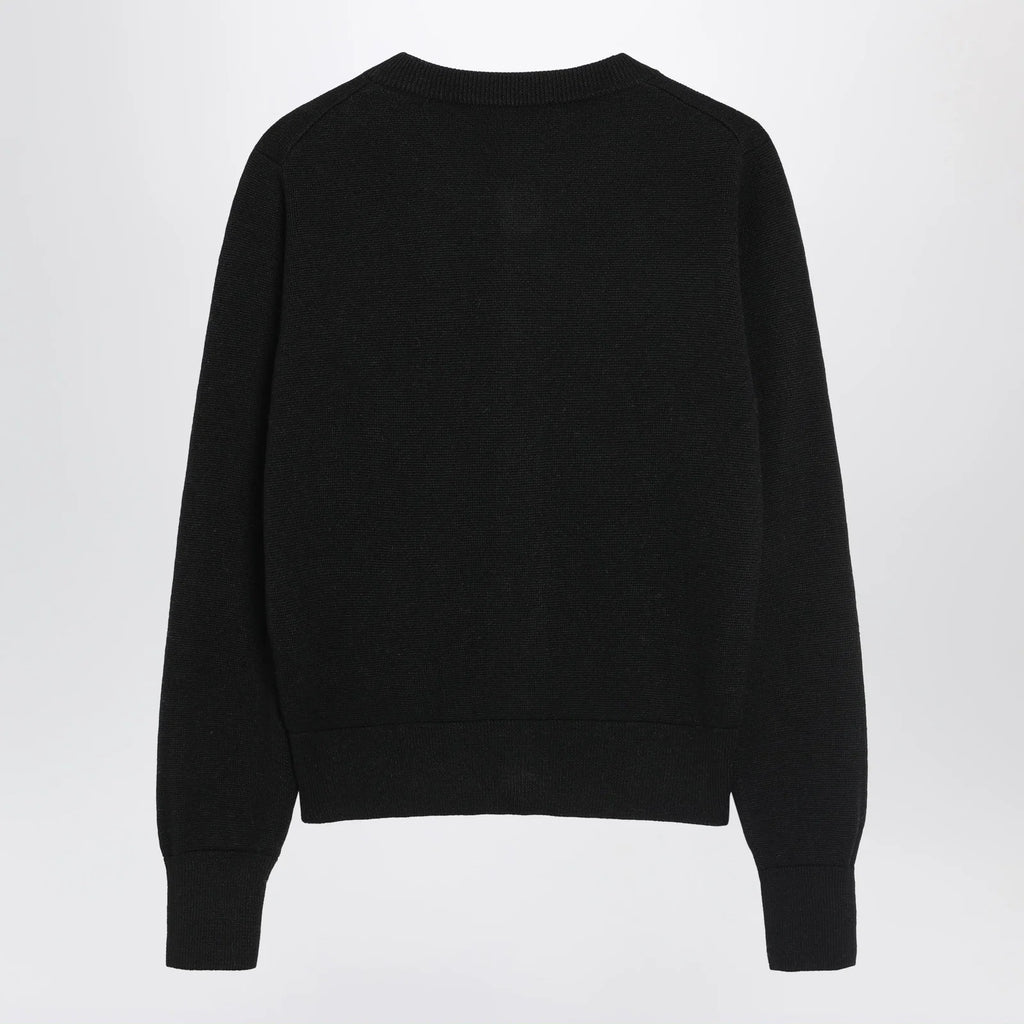 Ami Paris Ami De Coeur cardigan in black wool