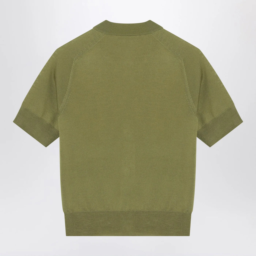 Ami Paris Matcha green Ami De Coeur wool cardigan