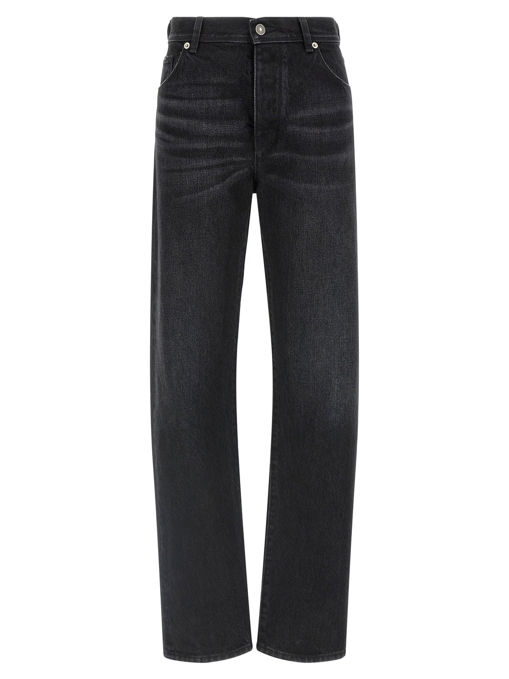 Fendi Yellow Stitching Jeans With Visible Thread