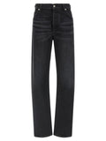 Fendi Yellow Stitching Jeans With Visible Thread