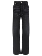 Fendi Yellow Stitching Jeans With Visible Thread