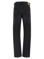 Fendi Yellow Stitching Jeans With Visible Thread
