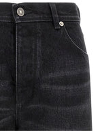 Fendi Yellow Stitching Jeans With Visible Thread