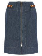 Fendi Chambray Denim Skirt