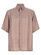 Fendi Net Print Silk Shirt