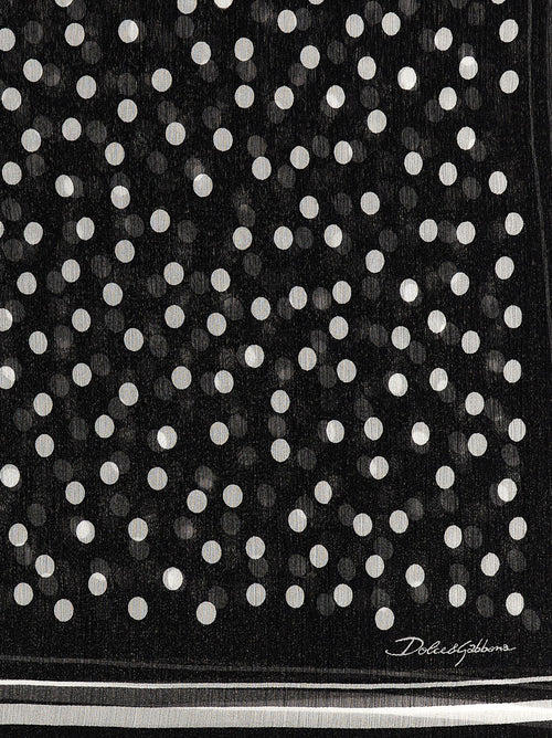 Dolce & Gabbana Polka Dot Chiffon Scarf